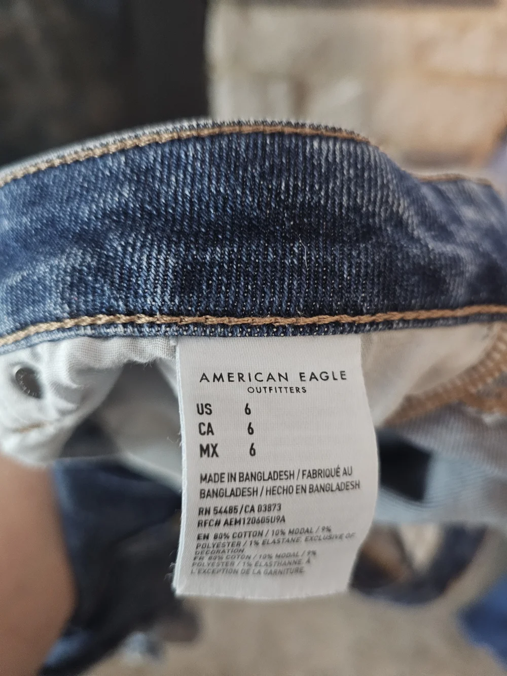 American Eagle Outfitters Women’s Blue Stretch Denim Jeans